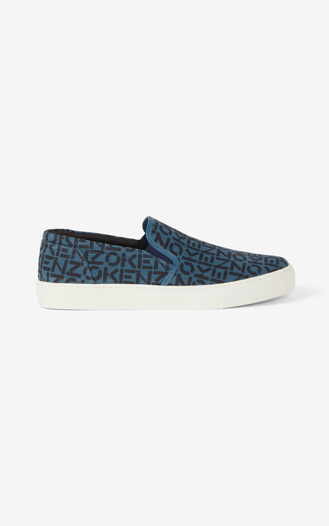 Tênis Kenzo K Skate Monogram laceless Masculino - Azuis Escuro | 571OPLEVT